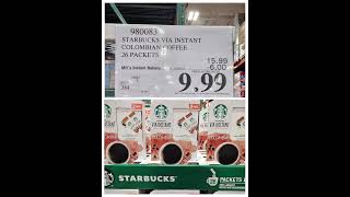 Starbucks Via Instant Colombian Coffee 26 packets on sale at Costco for $9.99. Sale ends Oct 26 2025