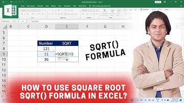 How to use Square Root SQRT formula in excel? #excel