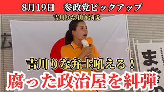 【吉川りな】「ありえないでしょ!」腐敗した政治屋共を一蹴!政治を変えれば日本は変わる!【参政党】