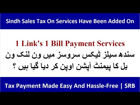 Sindh Sales Tax On Services Have Been Added On 1Link 1Bill Payment Service|SRB Tax Payment Made Easy