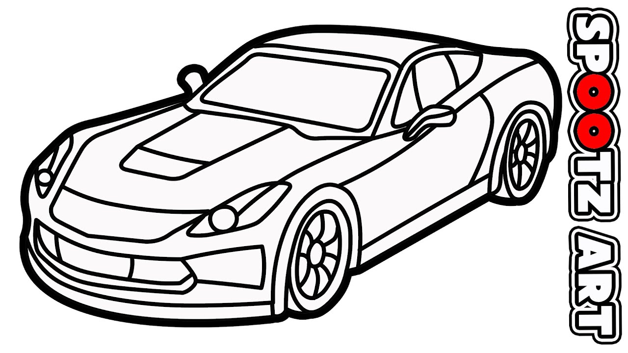 Menggambar Mobil Balap Sketsa Sport Car YouTube