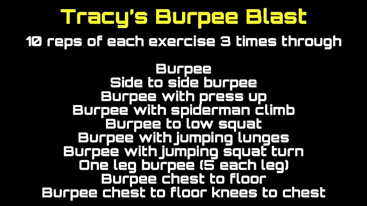 Tracys Burpee Blast - Workout 11 Coronavirus Bodyweight Training Series