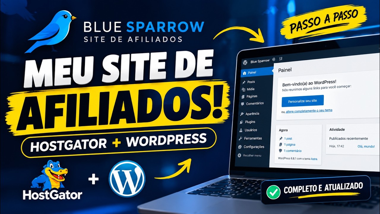 Como Criar um Site de Afiliados na HostGator | WordPress + SEO (AULA 02 ...
