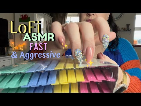 Lo-Fi ASMR •Fast Tapping• Scratching • Hand Sounds • Crinkle Sounds •