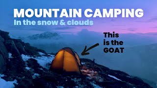 ⚠️❄️ Lake District Mountain Wild Camping in Snow & Cloud.