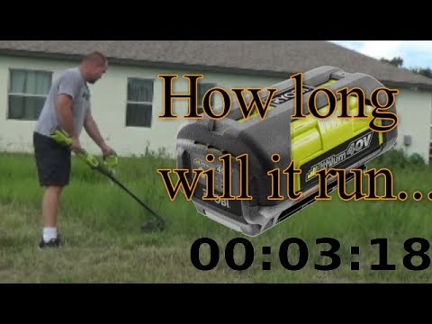 Ryobi 40v Battery Run Time Review Powerhead