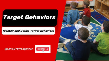 Lesson 8 Identify and Define Target Behaviors