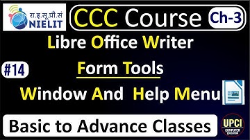 #ccccourse #libreofficewriter | Writer Menu in Hindi | @upcicomputereducation