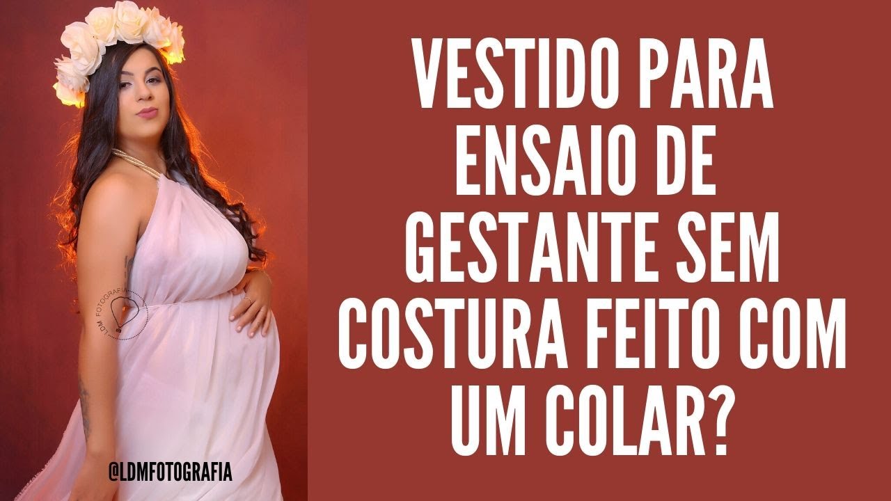 VESTIDO PARA FOTOGRAFIA DE GESTANTES FEITO COM COLAR? (SEM COSTURA!!)