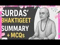 Surdas Ji Bhaktigeet Full Summary | Important Q&A | MCQs | Class 10 Hindi | Easy Explanation