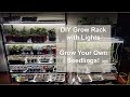 DIY Grow Rack with Grow Lights - Garden Seed Starting