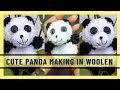 panda 🐼 making in woolen thread|Bhava&#39;s hand touch craftsss|#diy #woolencraft #panda #cute #crafidea