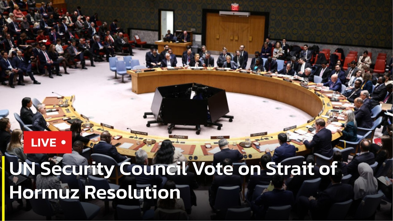 🔴 LIVE: UN Security Council Vote on Strait of Hormuz Resolution | AC13 ...