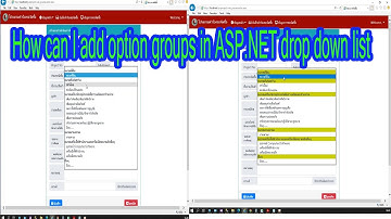 How To add option groups dropdown list  in ASP.NET