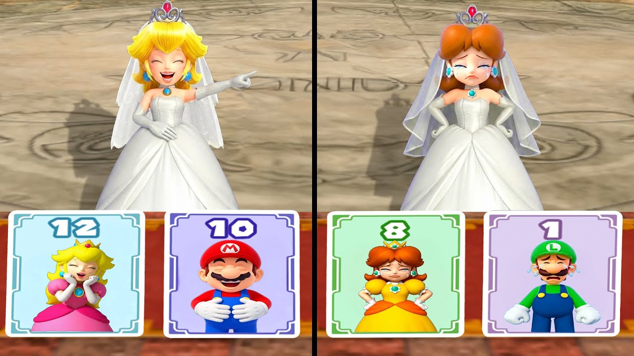 Mario Party 4+5+6+7+8] Who is the Strongest Princess? Peach vs