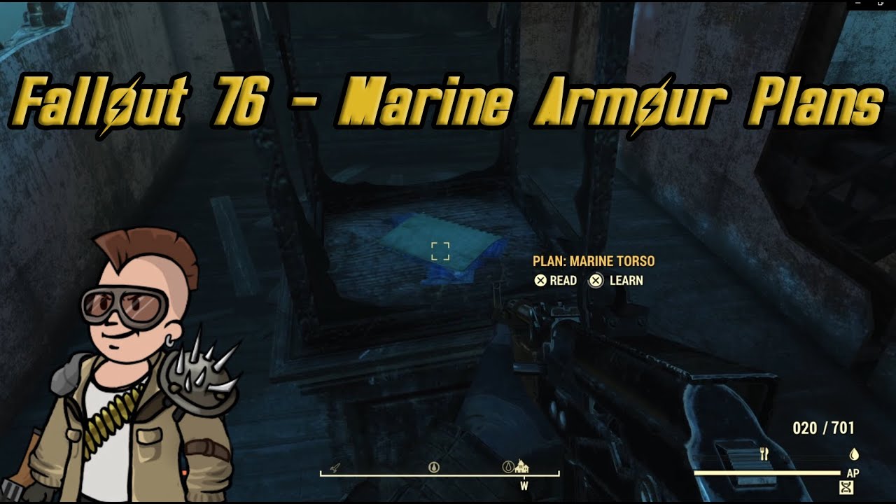 Fallout 76 marine armour rare plans locations 2020 youtube