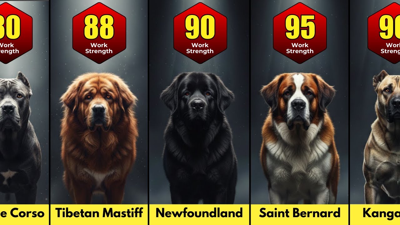 Comparison: Strongest Dog Breeds Rank by Their Working Strength - YouTube