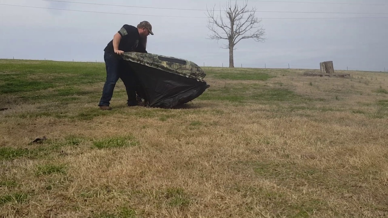 Primos double bull blind set up/down in 52 seconds YouTube