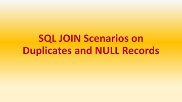 SQL JOIN scenarios on NULL and duplicate records | SQL Scenario-based interview questions