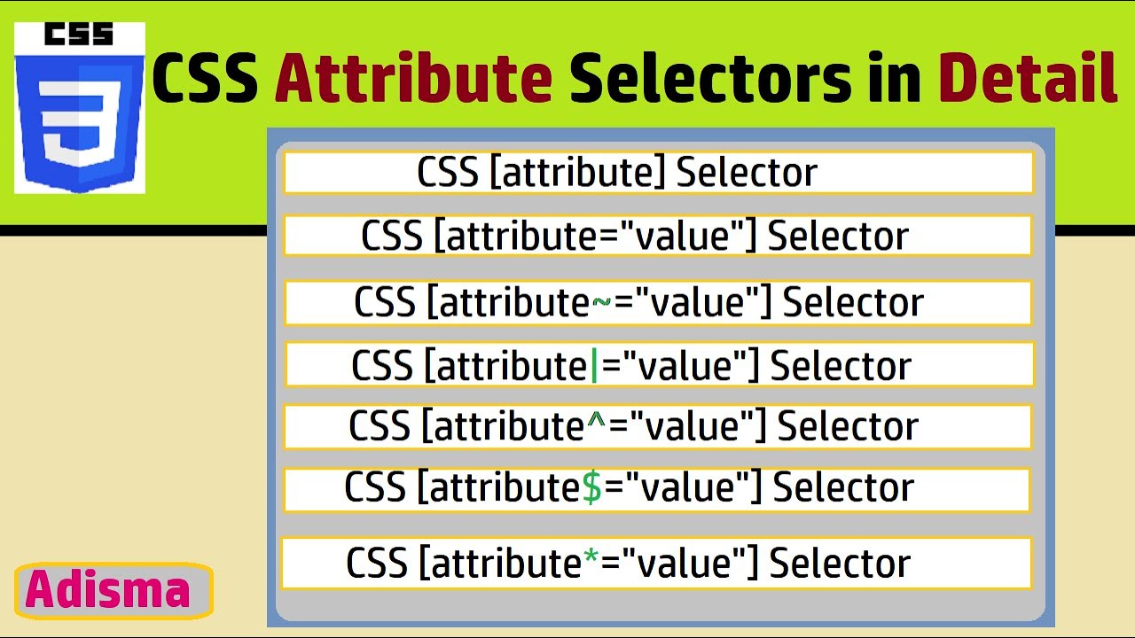Attribute selectors. Attribute Selector CSS.