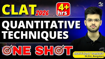 CLAT Quantitative Techniques One Shot | CLAT 2025 Exam Preparation | Abhyuday Pandey