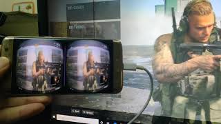 How to Play PC games on mobile VR box 'trinus VR' (call of duty warzone)