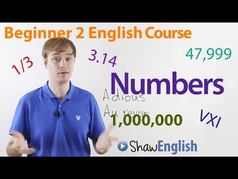 Beginner 2 English Course: Numbers - Ordinals, Fractions, Height, Weight, Speed, Temperature...