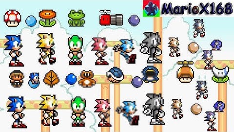 Power Up Sonic 12 - Super Mario Bros. X - SMBX - All Power-Ups - New Mario Maker