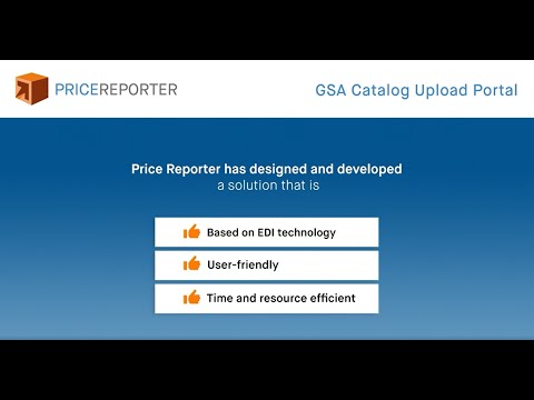 EDI GSA Catalog Uploads - (NO MORE SIP) by Price Reporter.