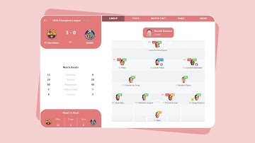 JavaFX UI: Football App Design
