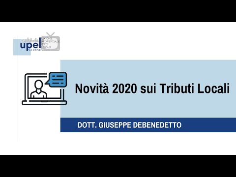 Novità 2020 sui Tributi Locali - Dott. Giuseppe Debenedetto