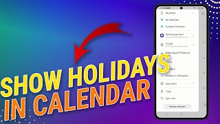 How To Show or Hide Holidays On Calendar on Samsung Galaxy screenshot 1