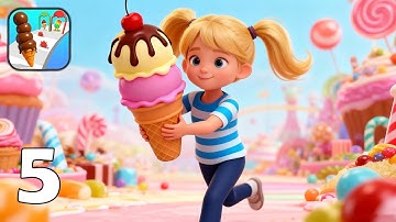 Stacky Ice Cream Runner - Stack Ice Cream Cones - Part 5 - Gameplay Walkthrough (iOS, Android)