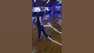 How low can he Go! Limbo at Rollerrena #rollerskating #skating #limbo