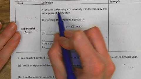 Exponential Growth and Decay Word Problems Video