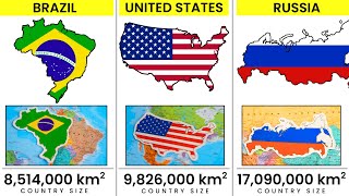 Which Countries Dominate the World Map? (All 199 Countries Size Comparison!)🌍🗺