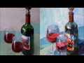 Expressive Acrylic Painting with Patti Mollica - Lesson 1, Wine Bottle Demo