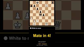 CHECKMATE IN FOUR | 1970 Rated | Daily Chess Puzzle #47 #Shorts