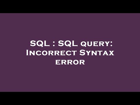 SQL : SQL