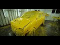 Repaint Perodua kancil+L2s spray colour done yellow pearl gold !!!