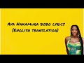 Aya Nakamura bobo lyrics ( English translation)
