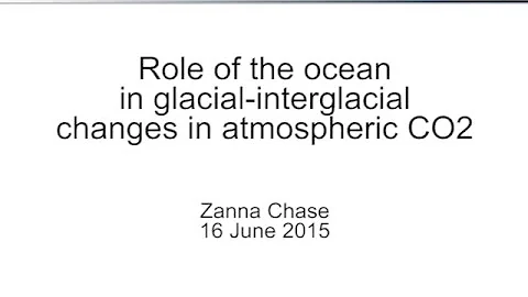 Role of the ocean in glacial-intergla...  changes ...