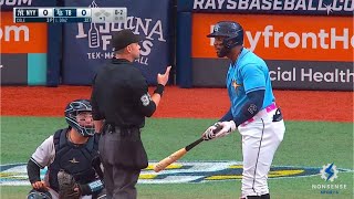 Tampa Bay Rays Yandy Diaz Strikes Out Because He Requested Two Time Outs