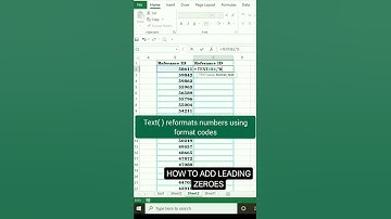 Add leading zeros in Excel #shorts