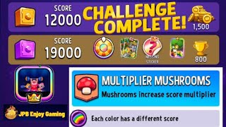 Match Masters Solo Challenge Multiplier Mushrooms (Rainbow) 🌈 10 move 19000 score screenshot 3