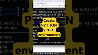 How to Create a Python Virtual Environment (venv) + Why It Matters #shorts