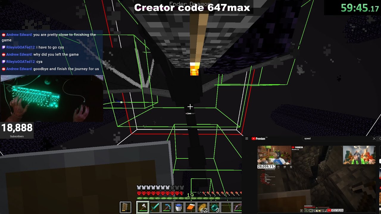 beating minecraft before speed or kai die - YouTube