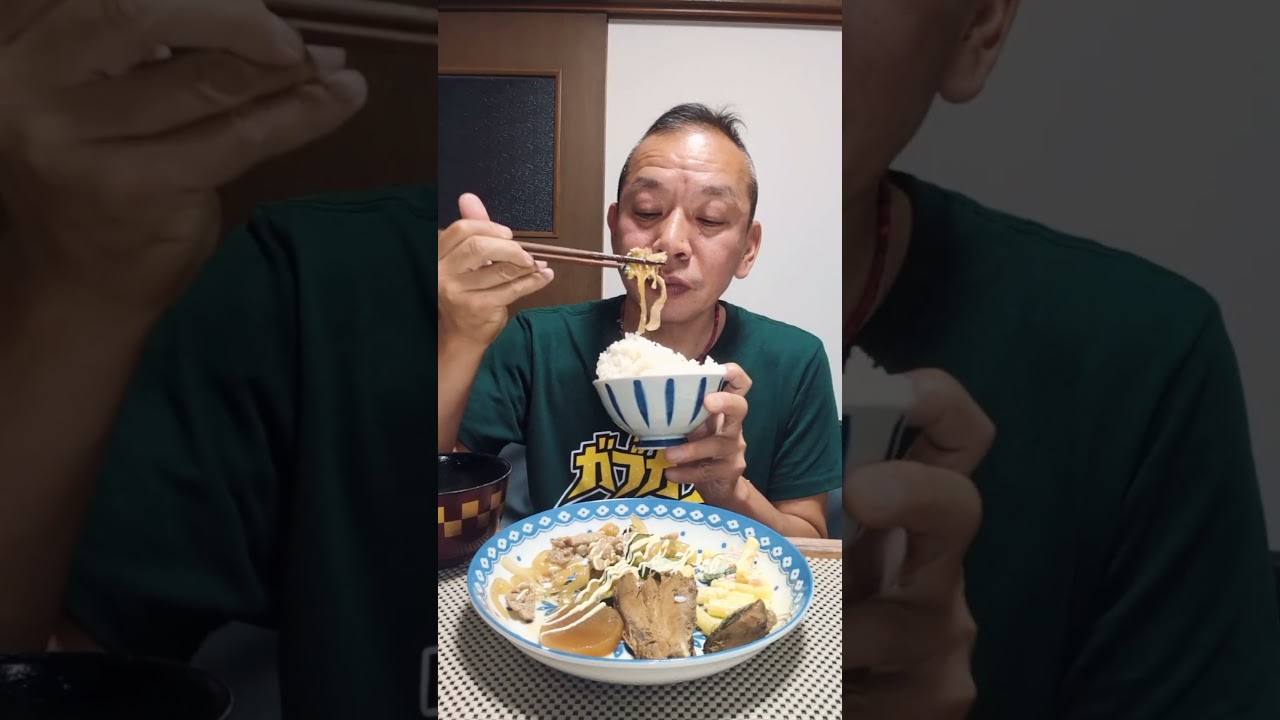 51歳肉体労働者の早朝飯#飯テロ #朝飯 #mukbang#美味しい#ASMR