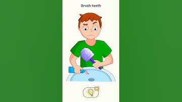 Dop2 | level 1444 | Brush teeth | delete one part | #dop2 #solve #shorts