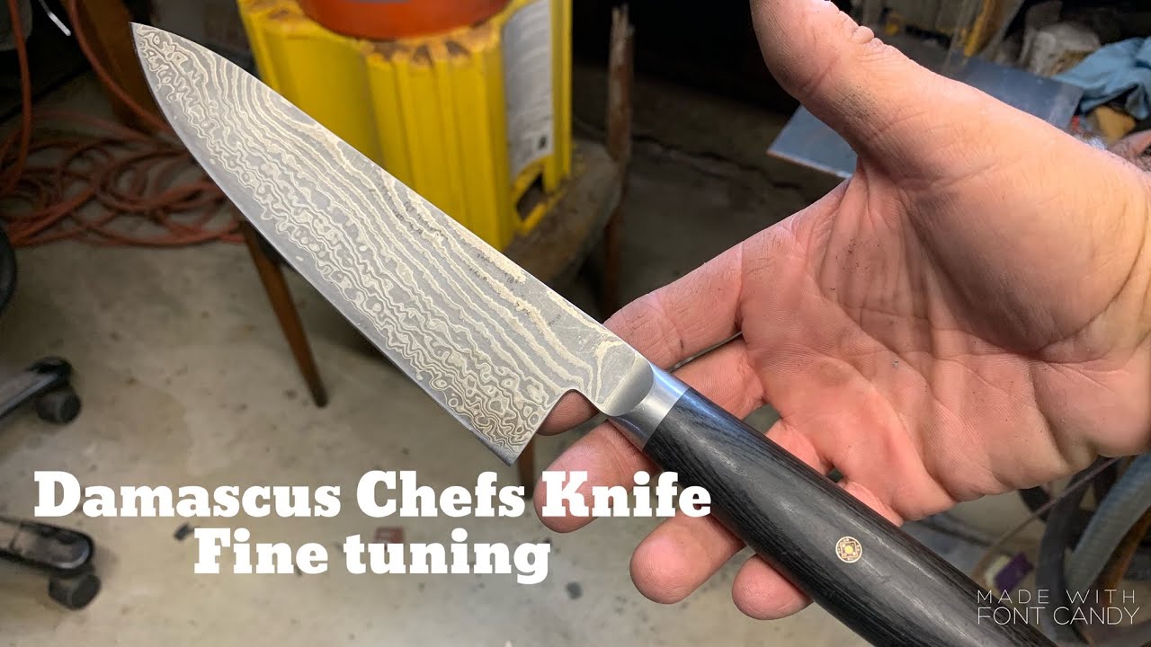 Damascus Chef’s Knife Fine tuning YouTube